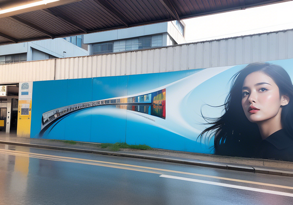 火車(chē)站墻體鄭州噴繪廣告